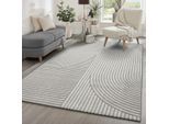 Teppich THE CARPET "Everest", grau, B:200cm H:14mm L:290cm, Polypropylen, Teppiche, Teppich, moderner Wohnzimmer Teppich hohe Flordichte