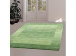 Wollteppich THEKO "Gabbeh Super, Handweb, auch als Läufer erhältlich reine Wolle" Gr. 6, grün, B:200cm H:9mm L:300cm, Wolle, Teppiche, Schlafzimmer, Wohnzimmer, Esszimmer, auch als Bettumrandung