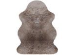 Fellteppich HEITMANN FELLE "Lammfell farbig - Premium Qualität", taupe, B:73cm H:70mm L:110cm, Lammfell, Teppiche, Fellteppich, echtes Austral. Lammfell, besonders dicht & weich, verschiedene Größen
