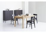 Esstisch HAMMEL FURNITURE "Basic Dinex, ausziehbar, mit Einlegeplatten - Furnier/Massivholz", braun (weißpigmentiert eiche), B:140cm H:76cm T:90cm, Tischplatte: Eiche weiß pigmentiertes Furnier und matt lackiert;Gestell: Massivholz, Tische, Esstisch, Furnier/Massivholz - robust und langlebig, verschiedene Größen