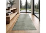 Teppich THE CARPET "Everest", grün, B:80cm H:14mm L:150cm, Polypropylen, Teppiche, Teppich, moderner Wohnzimmer Teppich hohe Flordichte
