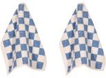 Seiftuch PAD "CHESS, 30x30 cm", blau, B:30cm L:30cm, Frottee, Frottee, Handtücher, 2-tlg. Set, Made in Europe, 100% Baumwolle, modernes Karo Design