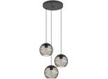 EGLO Hängeleuchte "ALMANZORA Pendellampe - Stahl - E27 - 3X60W - IP20", schwarz, kupfer, 3, Ø 46,5cm H: 130cm, 1 Stk., Leuchten, Hängelampe, Deckenlampe, Wohnzimmer, Esszimmer, H130 x Ø46,5 cm, Hängeleuchte