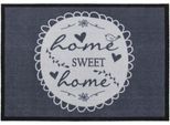 Fußmatte ANDIAMO "Home Sweet Home, Made in Belgium" Gr. 15, bunt (multi), B:39cm H:5mm L:58cm, Kunstfaser, Teppiche, Fußmatte, Schmutzfangmatte, rutschfest, mit Spruch, waschbar
