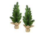 Künstlicher Weihnachtsbaum I.GE.A. "Tannenbaum", grün, B:15cm H:38cm, Kunststoff, Weihnachtsbäume, mit Zapfen im Topf Weihnachtsdeko Kunstbaum Kunsttanne klein Dekobaum