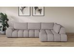 Ecksofa OTTO HOME "AZITA L-Form, XL 296 cm - Designsofa in Bubble-Optik", grau (taupe), B:296cm H:89cm T:176,5cm, 100% Polyester, Sofas, Ecksofa, lose Rückenkissen, traumhafte Steppung