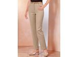 Bequeme Jeans CLASSIC BASICS, Damen, Gr. 24, Kurzgrößen, braun (camel), 97% Baumwolle, 3% Elasthan, unifarben, lang, Jeans