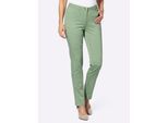 Bequeme Jeans CLASSIC BASICS, Damen, Gr. 24, Kurzgrößen, grün (eucalyptus), 98% Baumwolle, 2% Elasthan, unifarben, lang, Jeans