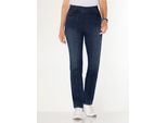 Bequeme Jeans CASUAL LOOKS, Damen, Gr. 24, Kurzgrößen, blau (blau, stone, washed), 98% Baumwolle, 2% Elasthan, unifarben, lang, Jeans