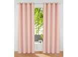 Vorhang MY HOME "Raja" Gr. 1, rosa (rosé), B:140cm H:145cm, Polyester, Recyceltes Material, Gardinen, Blickdichtes Material, Einfache Montage, Pflegeleicht, Ösen Aufhängung