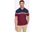 Kurzarmshirt CATAMARAN "Kurzarm-Poloshirt", Herren, Gr. 60/62, marine, dunkelrot, gestreift, 100% Baumwolle, gemustert, gestreift, Shirts