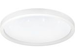EGLO Deckenleuchte "Montemorelos-Z Deckenlampe, ZigBee 3.0, Kristall-Effekt, Bürolampe", weiß, 1, Ø 57cm H: 7cm, 1 Stk., Leuchten, Wand-/Deckenleuchte - H7 x Ø57 cm - weiß - 34,5W inkl., Deckenleuchte