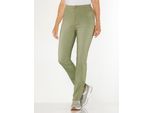 Bequeme Jeans CASUAL LOOKS, Damen, Gr. 24, Kurzgrößen, grün (eucalyptus), 81% Baumwolle, 17% Polyester, 2% Elasthan, unifarben, lang, Jeans