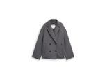 TOM TAILOR Damen Cabanjacke mit Wollanteil, grau, Meliert, Gr. M
