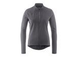 Radtrikot GONSO "SITIVO TRIKOT THERM W", Damen, Gr. 36, grau, 57% Polyamid, 28% Polyester, 15% Elasthan, Rundhals, Trikots Radtrikot, Damen Fahrradtrikot langarm, isolierendes Full-Zip Trikot, Tight Fit