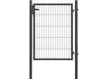 Zauneinzeltür GARDEN 'N' MORE "Einzeltor Standard", grau (anthrazit), B:100cm H:125cm, Stahl, Tore, 125 cm hoch, anthrazit