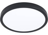 EGLO Aufbauleuchte "Fueva 6-Z Deckenlampe, ZigBee, App und Sprachsteuerung, Badlampe, IP44", schwarz, 1, Ø 27,8cm H: 2,5cm, 1 Stk., Leuchten, Aufbauleuchte - H2,5 x Ø27,8 cm - schwarz - 14,3W inkl.