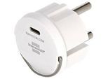 Brennenstuhl USB-C Adapter, kompakt, 2,4A Ausgang, Sicherheitsfunktionen, L 39 x B 39 x H 44 mm, weiss
