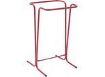 Müllsackträger Mottez, für Müllsäcke mit Volumen 100/110 l, stationär, B 450 x T 460 x H 750 mm, Stahlrohr lackiert, rot