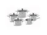 Fissler Kochtopfset , Metall , 5-teilig , 16 cm,20 cm,16 cm , 1,9 l,3,7 l,0,6 l,2,9 l,1,5 l , backofengeeignet , Kochgeschirr, Töpfe, Topfsets