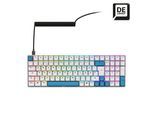 Sharkoon SKILLER SGK50 S2 PBT - White Gaming-Tastatur, Gateron G Pro 3.0 Yellow