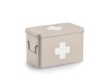 Zeller Present Medizinbox, Beige, Metall, 5 Fächer, 32x20x21 cm, Tragegriff, Deckel abnehmbar, Freizeit, Wellness, Körperpflege