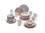 Ritzenhoff Breker Kombiservice Valencia, Braun, Grau, Keramik, 30-teilig, Ornament, 350 ml,680 ml, Lfgb, Handmade Quality, hitzebeständig, Essen & Trinken, Geschirr, Geschirr-Sets, Kombiservice