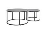 Livetastic Couchtischset, Grau, Schwarz, Metall, Keramik, 2-teilig, rund, rund, 60x46x80 cm, Wohnzimmer, Wohnzimmertische, Couchtische, Couchtische Keramik
