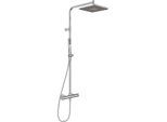 Hansa AURELIA Duschsystem mit Thermostat 47199113 Regendusche, Wandmontage, 1 Strahlart, eckig, chrom