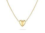 Kette mit Anhänger COPENHAGEN STUDIOS "Schmuck Geschenk Edelstahl Halskette Balloon Hearts", gelbgoldfarben, Halsketten, Damen, Edelstahl, L: 50 B: 1,7mm, B:1,7mm