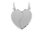Kettenanhänger ADELIA´S "trendiger Herz Anhänger aus 925 Sterling Silber", silber, Schmuckanhänger, Damen, Silber 925 (Sterlingsilber), Kettenanhänger
