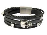 Edelstahlarmband ADELIA´S "Herren Armband aus Edelstahl" Gr. 17, schwarz silber, Armbänder, Herren, 17, Edelstahl, Edelstahlarmband