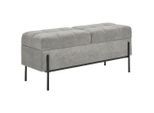 Xora Hockerbank , Grau, Schwarz , Metall, Textil, Holzwerkstoff , 121x47x41 cm , Truhe im Sitz , Esszimmer, Bank, Sitzbänke