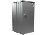 Mehrzweckschrank BIOHORT "Julia Gr. L, verschiedene Farben", quarzgrau, metallic, B:77,7cm H:140,2cm T:87cm, Stahl, Schränke, Mehrzweckschrank, 77,7x 140,2x 87 cm, Terrassenschrank für kleine Außenflächen