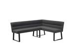 Essbank OTTO HOME "Ivanna", grau (anthrazit, schwarz), B:190cm H:82cm T:62cm, Stoff, Sitzbänke, Essbank, schwarzes Metallgestell, Webstoff Bezug, Breite 193/152