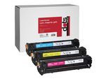 dots Toner kompatibel zu HP 128A (CF371AM), 3er-Set cyan, magenta, gelb