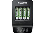 Batterieladegerät Varta LCD Smart Charger, für 4 x Mignon AA/Micro AAA & 1 x USB, 2 Modi, LCD-Anzeige, inkl. 4 Akkus