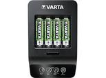 Batterieladegerät Varta LCD Smart Charger, für 4 x Mignon AA/Micro AAA & 1 x USB, 2 Modi, LCD-Anzeige, inkl. 4 Akkus