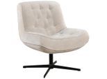 Carryhome Sessel, Natur, Holz, Metall, Textil, Eukalyptusholz, massiv, Sperrholz, 71x83x79 cm, Sitzfläche 360° drehbar, Wohnzimmer, Sessel, Sonstige Sessel