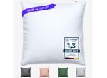 Kissenbezug WOLKENFELD "Mikrofaser Kissenbezug - Allergiker Kopfkissenbezug - unfassbar weich", weiß, B:80cm L:80cm, Microfaser, Obermaterial: 100% Polyester, Kissenbezüge, Kissenbezug, Grösse 80x80, 40x80 und 70x90 cm; versteckter Reissverschluss
