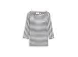 TOM TAILOR Damen Langarmshirt mit Streifenmuster, weiß, Gestreift, Gr. M