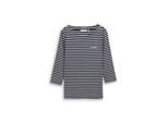 TOM TAILOR Damen Langarmshirt mit Streifenmuster, blau, Gestreift, Gr. M
