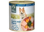 Pure Nature Nassfutter Hund Adult 6 x 800 g Huhn, Rind, Pferd