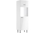 Backofen/Kühlumbauschrank KOCHSTATION "KS-Paula", weiß glanz, weiß, B:60cm H:211,8cm T:58,4cm, Schränke, Backofen/Kühlumbauschrank, 60 cm breit, 211 cm hoch, mit 1 Klappe, 1 Tür