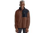 Fleecejacke JACK WOLFSKIN "SUMETRO FZ M", Damen, Gr. XXL (58), braun (schwarz, rust), Oberstoff: 100% POLYESTER ; Kontrastmaterial 1: 94% POLYAMID, 6% ELASTHAN; Futter 1:00% POLYESTER, Jacken Fleecejacke