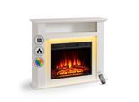 BALDERIA Elektrokamin Liora - Standkamin mit Heizung, weiß