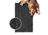 Teppich WECON HOME "Cooper", grau, B:70cm H:22mm L:120cm, Polyester, Teppiche, Teppich, Haustierteppich, rutschfest, waschbar, weicher Chenille Teppich