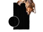Teppich WECON HOME "Cooper", schwarz, B:80cm H:22mm L:150cm, Polyester, Teppiche, Teppich, Haustierteppich, rutschfest, waschbar, weicher Chenille Teppich