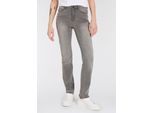 Gerade Jeans ARIZONA "Ultra-Stretch", Damen, Gr. 50, N-Gr, grau (grau used), Denim/Jeans, Obermaterial: 74% Baumwolle, 24% Polyester, 2% Elasthan, unifarben, Basic, gerade lang, Jeans, Used-Look-Waschung