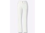 Bequeme Jeans CASUAL LOOKS, Damen, Gr. 24, Kurzgrößen, weiß, 98% Baumwolle, 2% Elasthan, unifarben, lang, Jeans